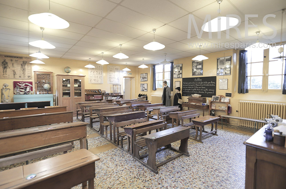 Salle de classe ancienne. C1961