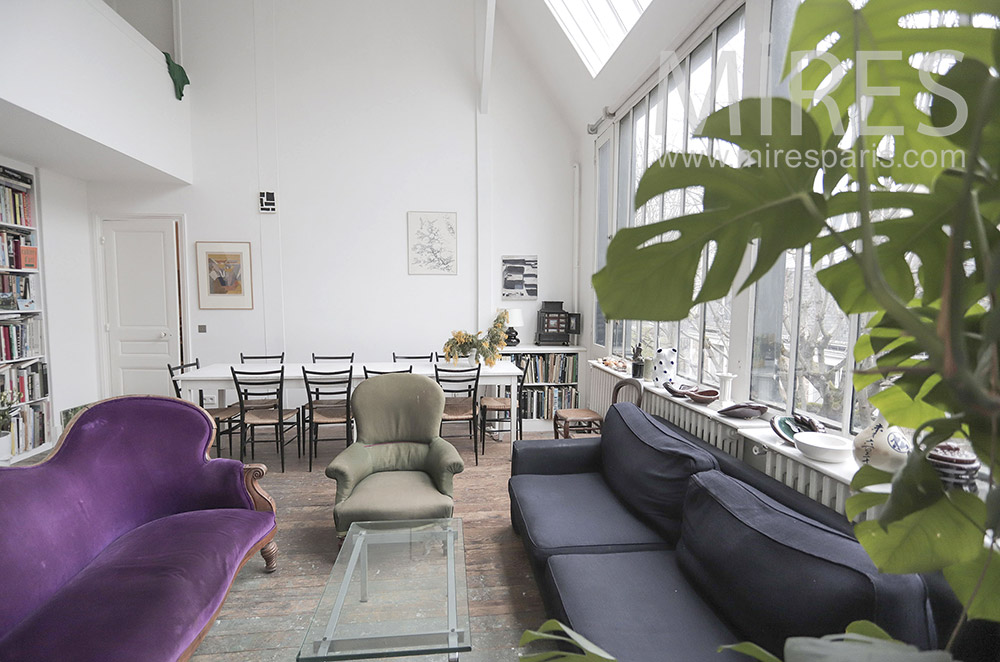 C1964 – Decorative living room and luminous glass roof