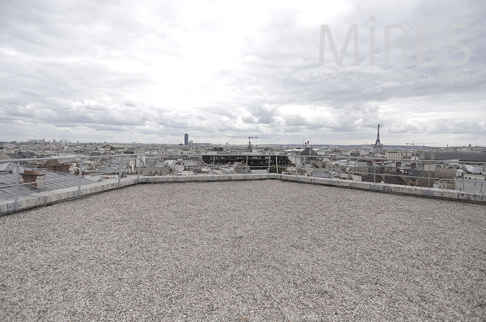 C2021 – Flat roof, view of the Eiffel Tower