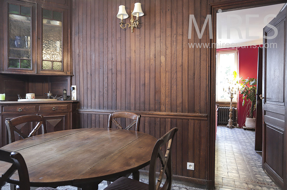 Wooden dining room. C2039
