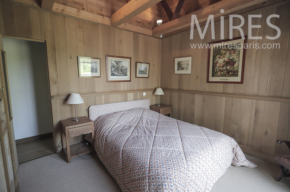 Simple wooden bedroom. C0296