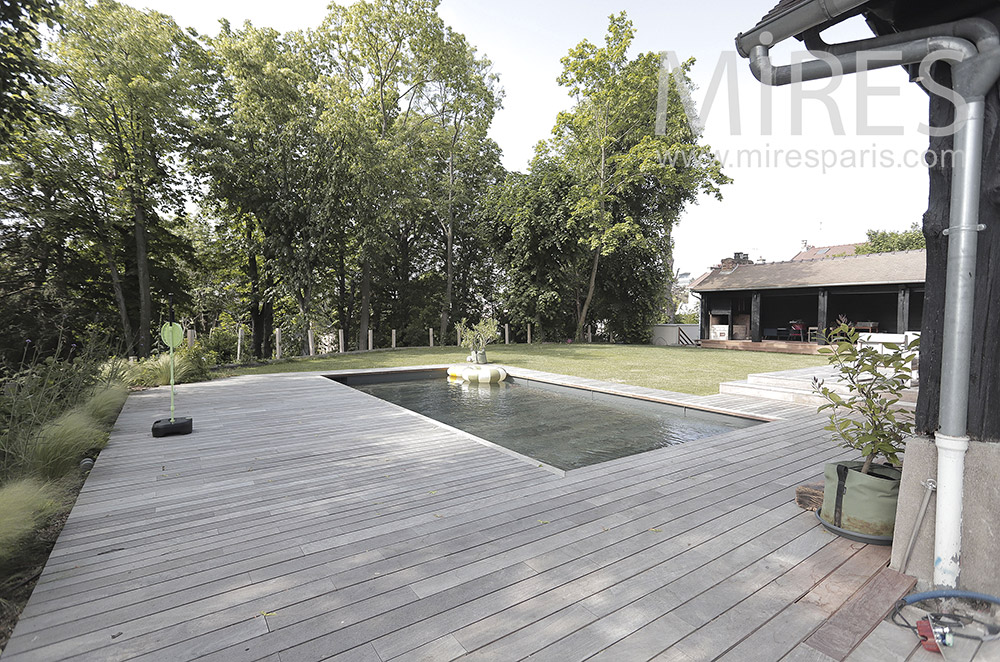 C2067 – Swimming pool with large wooden terrace