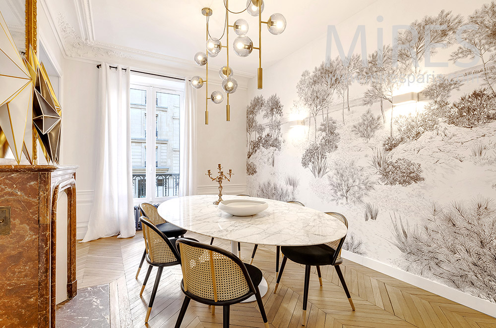 C2173 – Beautiful dining room, wallpaper